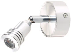 Alternative view of Lunartec Spot-Beleuchtung:LED-Wandspot M. Aluminium-Gehäuse, 1 Watt, 110 Lumen, Warmweiß 3.000 K