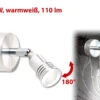 Lunartec Spot-Beleuchtung:LED-Wandspot M. Aluminium-Gehäuse, 1 Watt, 110 Lumen, Warmweiß 3.000 K 1 Lunartec Spot-Beleuchtung:LED-Wandspot M. Aluminium-Gehäuse, 1 Watt, 110 Lumen, Warmweiß 3.000 K -Lunartec Shop nx9116 4