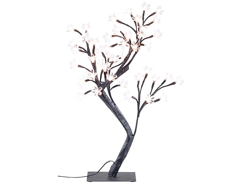 Lunartec Lichtbaum LED:LED-Lichterbaum Mit 48 Leuchtenden Blüten Und Sockel, 45 Cm 6 Lunartec Lichtbaum LED:LED-Lichterbaum Mit 48 Leuchtenden Blüten Und Sockel, 45 Cm – Bild 4