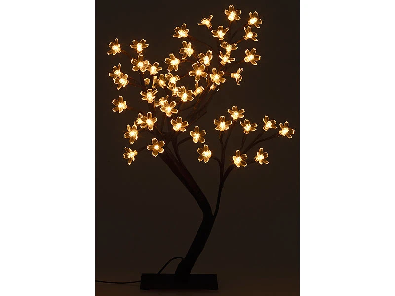 Lunartec Lichtbaum LED:LED-Lichterbaum Mit 48 Leuchtenden Blüten Und Sockel, 45 Cm 7 Lunartec Lichtbaum LED:LED-Lichterbaum Mit 48 Leuchtenden Blüten Und Sockel, 45 Cm – Bild 5