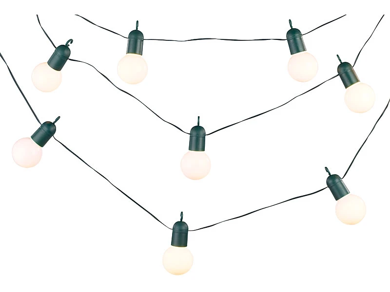 Lunartec Lichterkette Glühbirne:LED-Lichterkette Mit 20 Lämpchen, 1,2 Watt, Warmweiß, 475 Cm, IP44 5 Lunartec Lichterkette Glühbirne:LED-Lichterkette Mit 20 Lämpchen, 1,2 Watt, Warmweiß, 475 Cm, IP44 – Bild 3