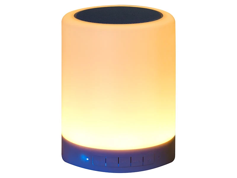Lunartec Bluetooth Tischlampe:2in1-Lautsprecher, Bluetooth, Akku, LED-Tischleuchte 6 Watt, 160 Lumen 4 Lunartec Bluetooth Tischlampe:2in1-Lautsprecher, Bluetooth, Akku, LED-Tischleuchte 6 Watt, 160 Lumen – Bild 2