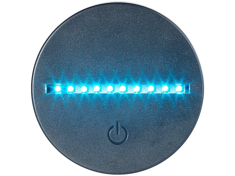 Lunartec LED Lichtsockel:3D-Hologramm-Lampe Für Austauschbare 3D-Leuchtmotive, 7-farbig, USB 3 Lunartec LED Lichtsockel:3D-Hologramm-Lampe Für Austauschbare 3D-Leuchtmotive, 7-farbig, USB