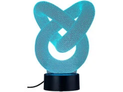 Lunartec 3D LED:3D-Hologramm-Lampe Mit Leuchtmotiv "Unendliche Schleife", 7-farbig -Lunartec Shop nx9154 0