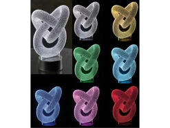 Lunartec 3D LED:3D-Hologramm-Lampe Mit Leuchtmotiv "Unendliche Schleife", 7-farbig -Lunartec Shop nx9154 17