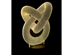 Lunartec 3D LED:3D-Hologramm-Lampe Mit Leuchtmotiv "Unendliche Schleife", 7-farbig -Lunartec Shop nx9154 9