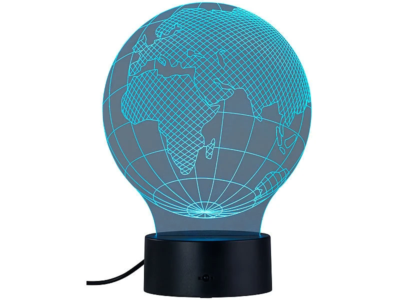 Lunartec 3D Lampe:3D-Leuchtmotiv "Planet Erde" Für Deko-LED-Lichtsockel LS-7.3D 14 Lunartec 3D Lampe:3D-Leuchtmotiv "Planet Erde" Für Deko-LED-Lichtsockel LS-7.3D – Bild 12