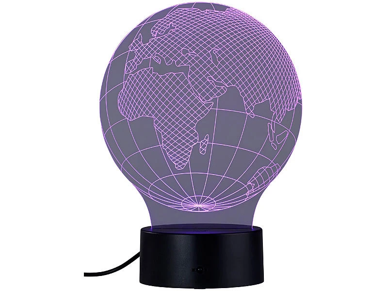 Lunartec 3D Lampe:3D-Leuchtmotiv "Planet Erde" Für Deko-LED-Lichtsockel LS-7.3D 17 Lunartec 3D Lampe:3D-Leuchtmotiv "Planet Erde" Für Deko-LED-Lichtsockel LS-7.3D – Bild 15