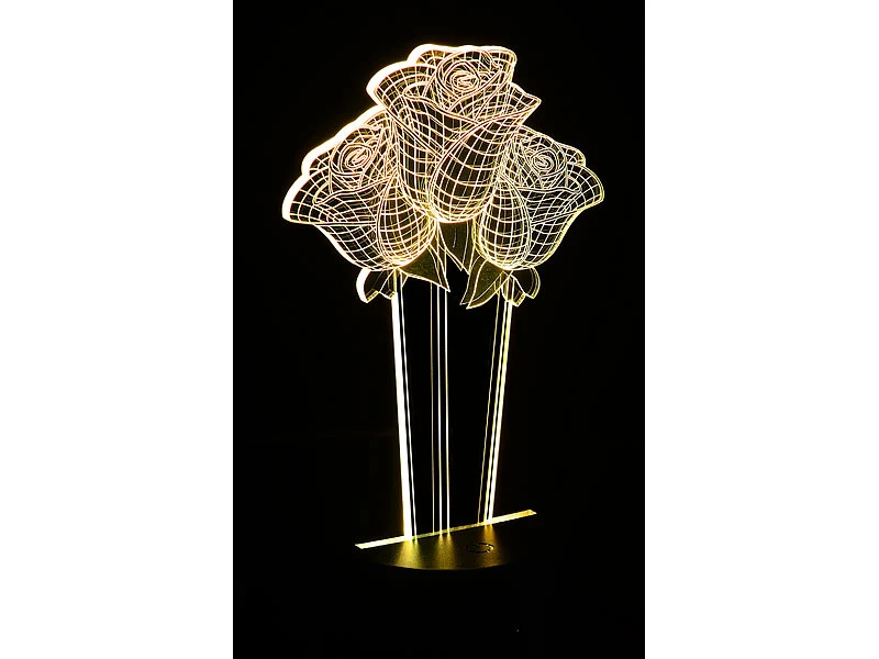 Lunartec 3D Lichter:3D-Hologramm-Lampe Mit Leuchtmotiv "Rosen", 7-farbig 12 Lunartec 3D Lichter:3D-Hologramm-Lampe Mit Leuchtmotiv "Rosen", 7-farbig – Bild 10