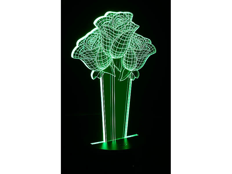 Lunartec 3D Lichter:3D-Hologramm-Lampe Mit Leuchtmotiv "Rosen", 7-farbig 13 Lunartec 3D Lichter:3D-Hologramm-Lampe Mit Leuchtmotiv "Rosen", 7-farbig – Bild 11