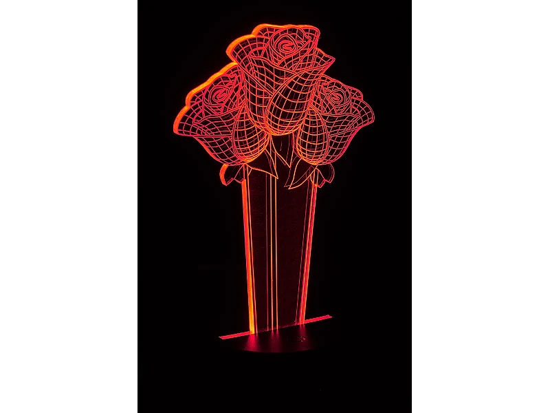 Lunartec 3D Lichter:3D-Hologramm-Lampe Mit Leuchtmotiv "Rosen", 7-farbig 15 Lunartec 3D Lichter:3D-Hologramm-Lampe Mit Leuchtmotiv "Rosen", 7-farbig – Bild 13