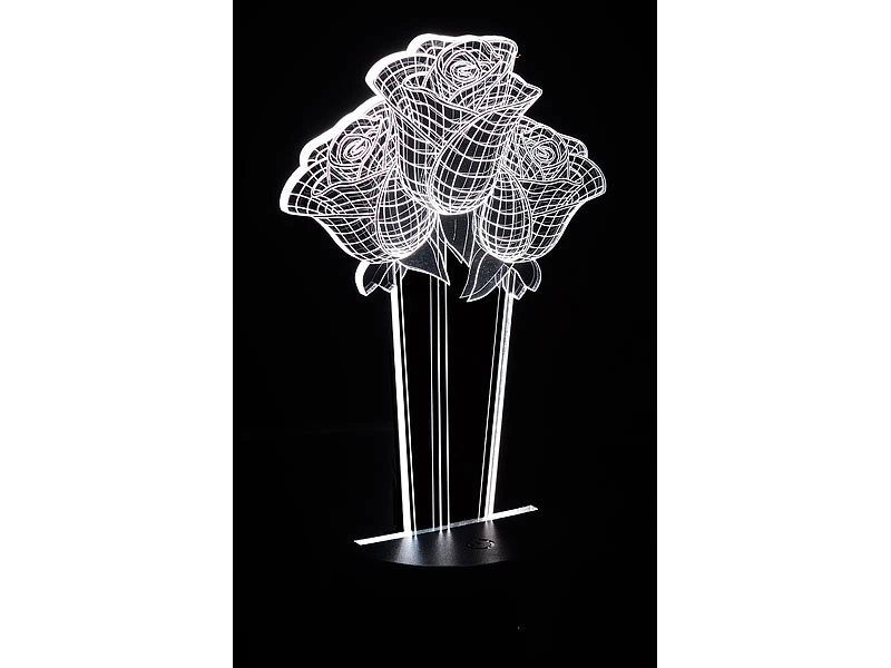 Lunartec 3D Lichter:3D-Hologramm-Lampe Mit Leuchtmotiv "Rosen", 7-farbig 17 Lunartec 3D Lichter:3D-Hologramm-Lampe Mit Leuchtmotiv "Rosen", 7-farbig – Bild 15