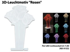 Lunartec 3D Lichter:3D-Hologramm-Lampe Mit Leuchtmotiv "Rosen", 7-farbig 26 Lunartec 3D Lichter:3D-Hologramm-Lampe Mit Leuchtmotiv "Rosen", 7-farbig -Lunartec Shop nx9159 22