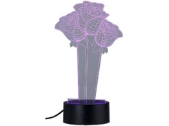 Lunartec 3D Lichter:3D-Hologramm-Lampe Mit Leuchtmotiv "Rosen", 7-farbig 40 Lunartec 3D Lichter:3D-Hologramm-Lampe Mit Leuchtmotiv "Rosen", 7-farbig -Lunartec Shop nx9159 3