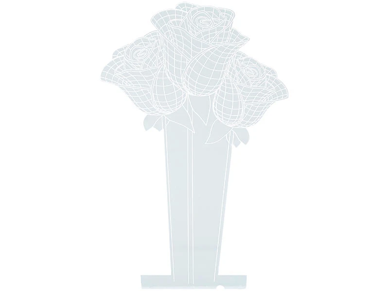 Lunartec 3D Lichter:3D-Hologramm-Lampe Mit Leuchtmotiv "Rosen", 7-farbig 8 Lunartec 3D Lichter:3D-Hologramm-Lampe Mit Leuchtmotiv "Rosen", 7-farbig – Bild 6