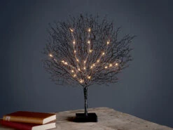 Lunartec Lichtbaum:Moderner Lichterbaum Mit 25 Warmweißen LEDs, 50 Cm, Schwarz -Lunartec Shop nx9336 5