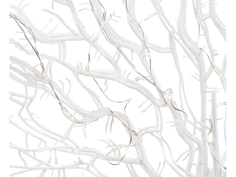 Lunartec Lichterbaum Deko:Moderner Lichterbaum Mit 25 Warmweißen LEDs, 50 Cm, Weiß 8 Lunartec Lichterbaum Deko:Moderner Lichterbaum Mit 25 Warmweißen LEDs, 50 Cm, Weiß – Bild 6