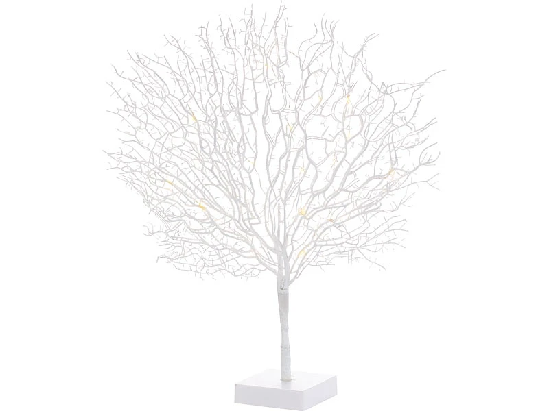Lunartec Lichterbaum Deko:Moderner Lichterbaum Mit 25 Warmweißen LEDs, 50 Cm, Weiß 5 Lunartec Lichterbaum Deko:Moderner Lichterbaum Mit 25 Warmweißen LEDs, 50 Cm, Weiß – Bild 3