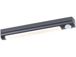 Luminea LED Leisten Zum Kleben:4er-Set Batterie-LED-Schrankleuchten, PIR- & Lichtsensor, 0,6W, 3000 K -Lunartec Shop nx9386 0 1