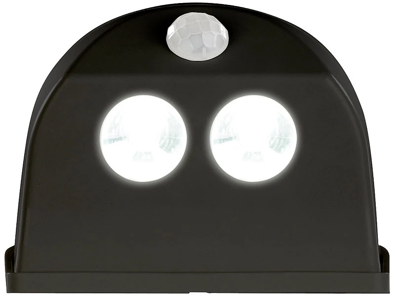 Luminea Türlicht:Batterie-LED-Türleuchte, Bewegungs-/Lichtsensor, 0,4 W, 50 Lm, Schwarz 4 Luminea Türlicht:Batterie-LED-Türleuchte, Bewegungs-/Lichtsensor, 0,4 W, 50 Lm, Schwarz – Bild 2