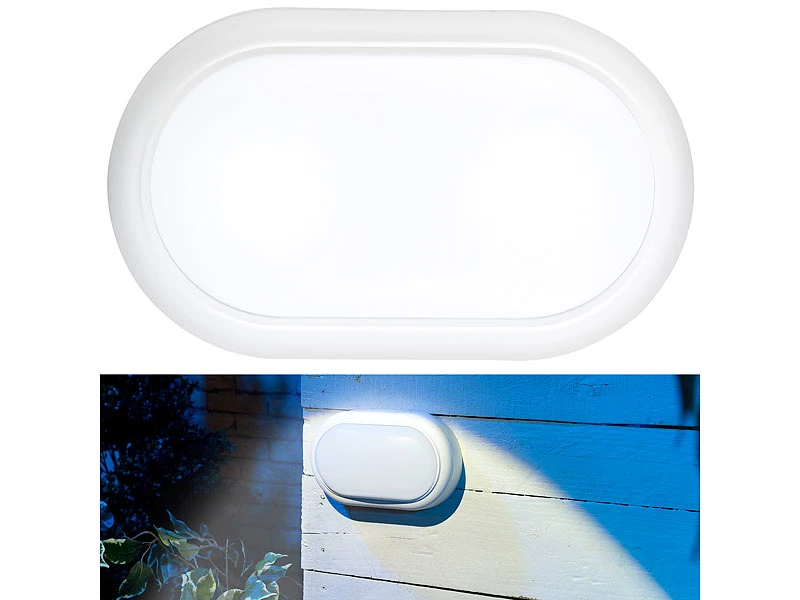 Luminea Kellerlampe:Stoßfeste LED-Feuchtraumleuchte, 1.050 Lm, 15 Watt, 4000 K, IP54, IK08 3 Luminea Kellerlampe:Stoßfeste LED-Feuchtraumleuchte, 1.050 Lm, 15 Watt, 4000 K, IP54, IK08