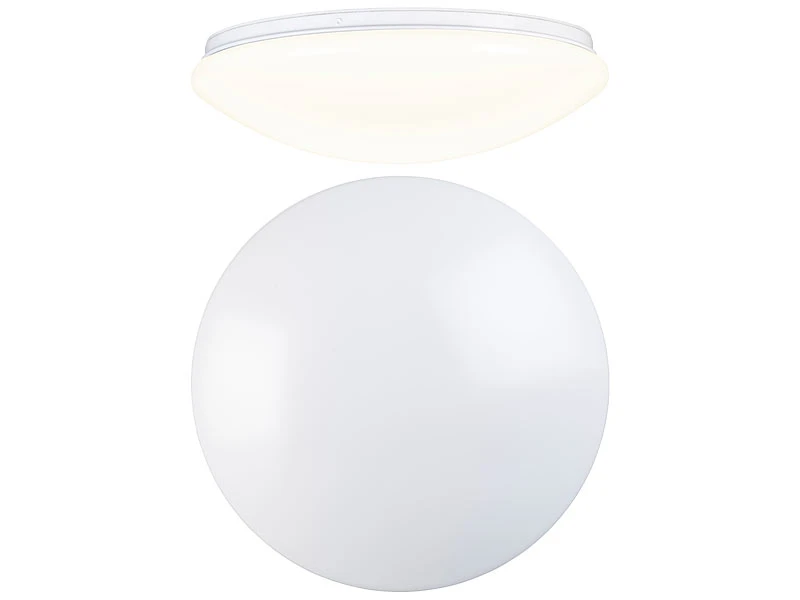 Luminea LED Deckenlampe:LED-Wand- & Deckenleuchte Mit 1440 Lumen, Ø 38 Cm, 24 Watt, Warmweiß 3 Luminea LED Deckenlampe:LED-Wand- & Deckenleuchte Mit 1440 Lumen, Ø 38 Cm, 24 Watt, Warmweiß