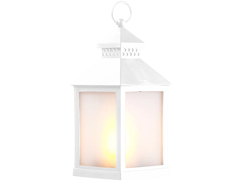 Lunartec Gartendeko-Laterne:4er Pack LED-Laterne Mit Realistischem Flammenspiel Und Timer, Weiß 7 Lunartec Gartendeko-Laterne:4er Pack LED-Laterne Mit Realistischem Flammenspiel Und Timer, Weiß – Bild 5