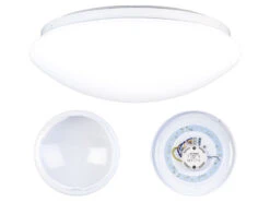 Luminea Badlampe:LED-Wand- & Deckenleuchte Mit 720 Lm, Ø 26 Cm, 12 W, Tageslichtweiß