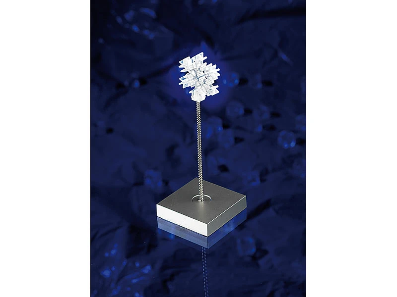 Lunartec LED-Dekoleuchte Kabellos:2er-Set LED-Dekoleuchten "Eiskristall", Weiße LED, Batteriebetrieben 6 Lunartec LED-Dekoleuchte Kabellos:2er-Set LED-Dekoleuchten "Eiskristall", Weiße LED, Batteriebetrieben – Bild 4