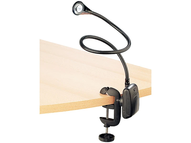 Lunartec Schwanenhalslampe:LED-Grill-, BBQ- & Arbeits- Schwanenhals-Lampe Mit Schraubklemme 4 Lunartec Schwanenhalslampe:LED-Grill-, BBQ- & Arbeits- Schwanenhals-Lampe Mit Schraubklemme – Bild 2
