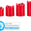 Britesta LED Kerzen Hochwertig:4 Echtwachskerzen Mit Beweglicher LED-Flamme, Rot, (Versandrückläufer) -Lunartec Shop ref66459 6