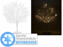 Lunartec LED-Baum Blüten:Moderner Lichterbaum Mit 25 Warmweißen LEDs, Versandrückläufer