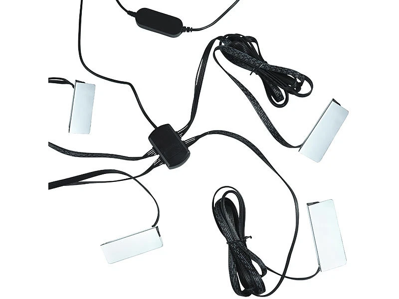 Luminea Home Control Beleuchtung Glasboden:2er-Set WLAN-LED-Glasbodenbeleuchtungen, 4 Klammern, 12 RGBW-LEDs, App 10 Luminea Home Control Beleuchtung Glasboden:2er-Set WLAN-LED-Glasbodenbeleuchtungen, 4 Klammern, 12 RGBW-LEDs, App – Bild 8