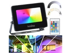 Luminea LED Strahler Bunt:2er-Set Wetterfeste Outdoor-Fluter, RGB-CCT-LEDs, 15 W, 1.250 Lm, IP65 26 Luminea LED Strahler Bunt:2er-Set Wetterfeste Outdoor-Fluter, RGB-CCT-LEDs, 15 W, 1.250 Lm, IP65 -Lunartec Shop zx1221 7 1