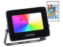 Luminea RGB-LED-Strahler Aussen:Wetterfester Outdoor-Fluter, RGB-CCT-LEDs, 15 W, 1.250 Lm, IP65 -Lunartec Shop zx1221 8