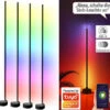 Luminea Home Control Stehlampe Alexa:4er-Set WLAN-Steh-/Eck-Leuchten Mit RGB-CCT-IC-LEDs, 12W, App, Schwarz 1 Luminea Home Control Stehlampe Alexa:4er-Set WLAN-Steh-/Eck-Leuchten Mit RGB-CCT-IC-LEDs, 12W, App, Schwarz -Lunartec Shop zx1244 35