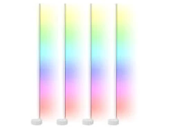 Luminea Home Control Eck Stehlampe:4er-Set WLAN-Steh-/Eck-Leuchten Mit RGB-CCT-IC-LEDs, 12W, Dimmbar, App 18 Luminea Home Control Eck Stehlampe:4er-Set WLAN-Steh-/Eck-Leuchten Mit RGB-CCT-IC-LEDs, 12W, Dimmbar, App -Lunartec Shop zx1246 36