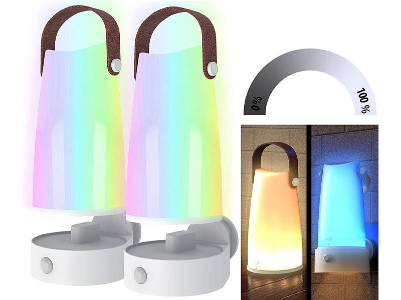 Lunartec 2er-Set 2in1-Steckdosen-Nachtlichte Mit PIR-Sensor & Akku-Tischleuchte 4 Lunartec 2er-Set 2in1-Steckdosen-Nachtlichte Mit PIR-Sensor & Akku-Tischleuchte – Bild 2