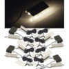 Lunartec LED-Beleuchtung Glas:4er-Set LED-Glasbodenbeleuchtungen, 16 Klammern Mit 48 LEDs 1 Lunartec LED-Beleuchtung Glas:4er-Set LED-Glasbodenbeleuchtungen, 16 Klammern Mit 48 LEDs -Lunartec Shop zx1296 8