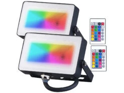 Luminea RGB LED Fluter:2er-Set Wetterfeste RGBW-LED-Fluter Mit Fernbedienung, 10 W, 750 Lm 22 Luminea RGB LED Fluter:2er-Set Wetterfeste RGBW-LED-Fluter Mit Fernbedienung, 10 W, 750 Lm -Lunartec Shop zx1458 4