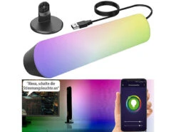 Luminea Home Control LED Farbwechsler:4er-Set WLAN-USB-Stimmungsleuchte Mit RGB+CCT-LEDs, App, 80 Lm, 3,5 W 28 Luminea Home Control LED Farbwechsler:4er-Set WLAN-USB-Stimmungsleuchte Mit RGB+CCT-LEDs, App, 80 Lm, 3,5 W -Lunartec Shop zx5060 12