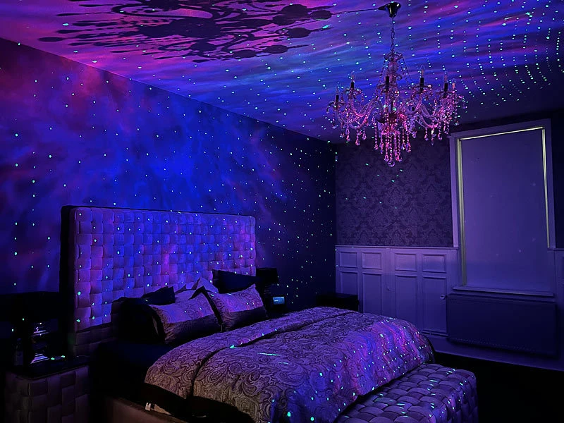 Lunartec Sternhimmelprojektor:Laser-3D-Sternenhimmel-Projektor, RGB-LEDs, Sprach-/Zeitsteuerung, App 9 Lunartec Sternhimmelprojektor:Laser-3D-Sternenhimmel-Projektor, RGB-LEDs, Sprach-/Zeitsteuerung, App – Bild 7