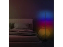 Luminea Home Control LED Wohnzimmerleuchten:2er-Set WLAN-Steh-/Eck-Leuchten Mit RGB-CCT-IC-LEDs, 12W, App, Schwarz -Lunartec Shop zx5123 23 1