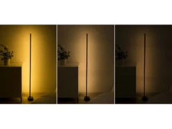 Luminea Home Control LED Wohnzimmerleuchten:2er-Set WLAN-Steh-/Eck-Leuchten Mit RGB-CCT-IC-LEDs, 12W, App, Schwarz -Lunartec Shop zx5123 8 1