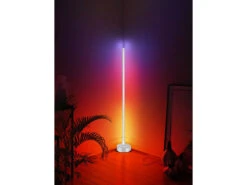 Luminea Home Control Eckleuchte:WLAN-Steh-/Eck-Leuchte Mit RGBW-IC-LEDs, 12 W, Dimmbar, App, Weiß -Lunartec Shop zx5124 11 2