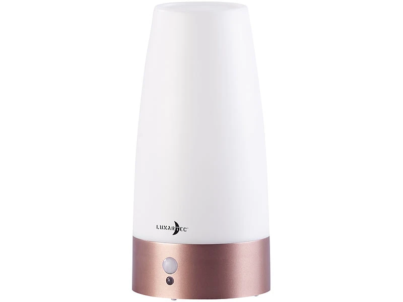 Lunartec Akku Lampe:LED-Akku-Tischlampe Mit PIR-Bewegungs-Sensor, USB, Warmweiß, Rund 8 Lunartec Akku Lampe:LED-Akku-Tischlampe Mit PIR-Bewegungs-Sensor, USB, Warmweiß, Rund – Bild 6