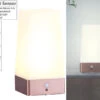 Lunartec Nachttischlampe Mit USB:LED-Akku-Tischlampe Mit PIR-Bewegungs-Sensor, USB, Warmweiß, Eckig -Lunartec Shop zx6039 5
