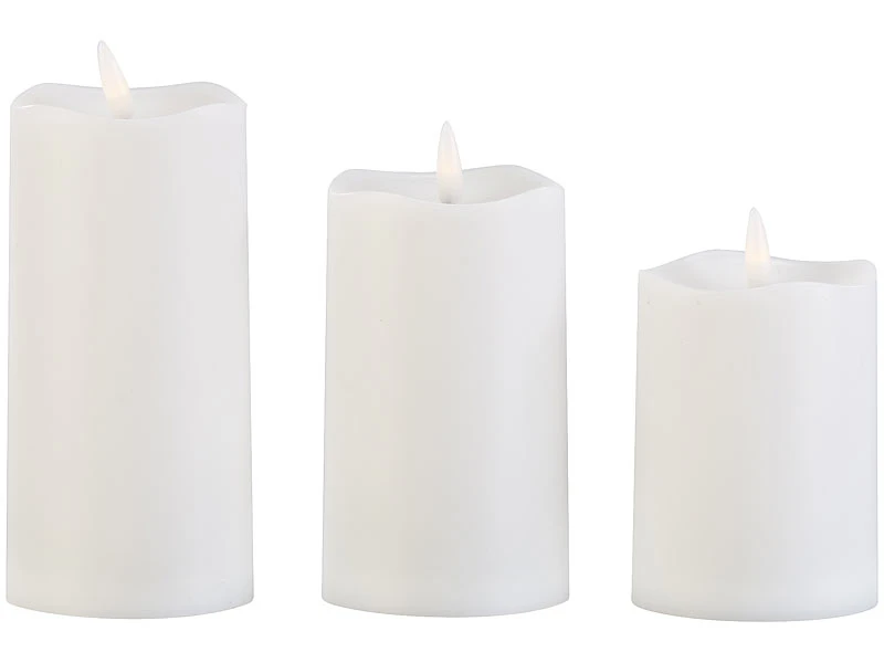 Britesta LED Kerze Outdoor:6er-Set Flackernde LED-Kerzen, Dimmbar, 3 Größen, Fernbedienung, IP44 13 Britesta LED Kerze Outdoor:6er-Set Flackernde LED-Kerzen, Dimmbar, 3 Größen, Fernbedienung, IP44 – Bild 11