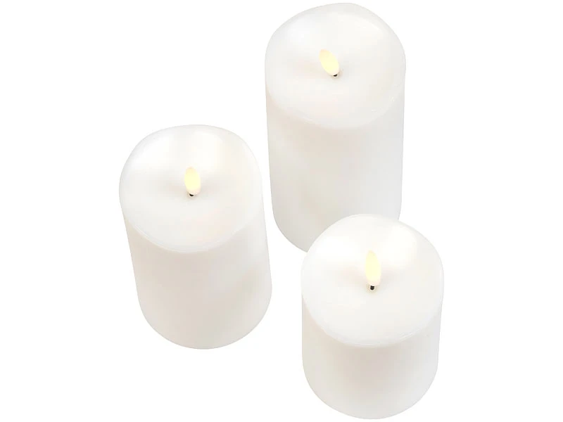 Britesta LED Kerze Outdoor:6er-Set Flackernde LED-Kerzen, Dimmbar, 3 Größen, Fernbedienung, IP44 14 Britesta LED Kerze Outdoor:6er-Set Flackernde LED-Kerzen, Dimmbar, 3 Größen, Fernbedienung, IP44 – Bild 12
