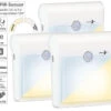 Lunartec LED Licht:3er-Set-Akku-LED-Nachtlicht, Bewegungs- & Lichtsensor, 40lm -Lunartec Shop zx6064 6